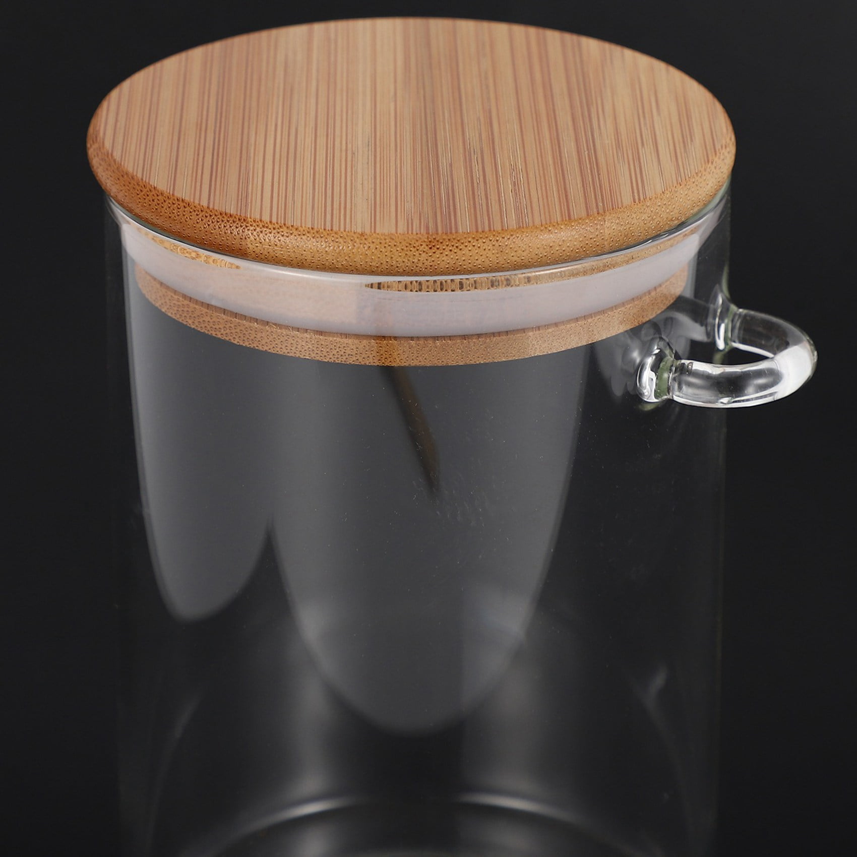 3X Food Storage Glass Jar Clear Sealed Canister Container with Lid