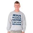 thumbnail image 3 of Jesus Is My Savior Not My Religion Sweatshirt for Men or Women Brisco Brands S, 3 of 6