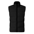 thumbnail image 6 of larppty Women Down Vest Waistcoat Solid Color Stand Collar Sleeveless Zipper Jacket Autumn Winter Casual Warm Outerwear (Black, XL), 6 of 6