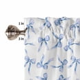 thumbnail image 5 of Kitchen Curtains 54 Inches length, Purple Blue Bow Ribbon Window Treatment Curtain Drapes, Vintage Modern Art Bowknot Decorative Window Curtains for Bedroom Cafe, 52"x54", 2 Panels, 5 of 7