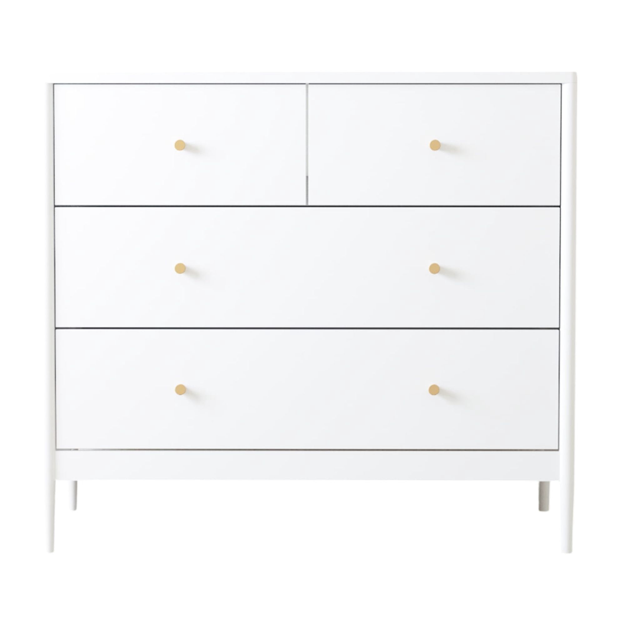 Aukfa 4 Drawer Dresser for Bedroom, Wooden Chest of Drawers Storage Cabinet,White