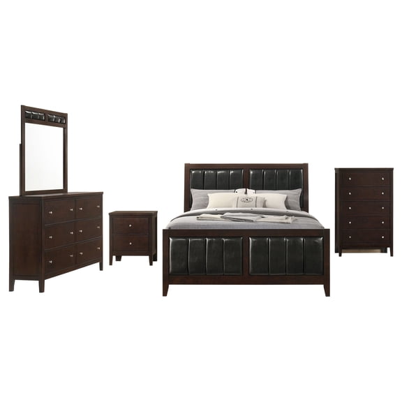 Carlton 5-piece Queen Bedroom Set Cappuccino