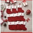 thumbnail image 5 of Mini Christmas Socks Red Snowflake Alphabet Letters Christmas knitting Stocking Christmas Tree Pendant Decorations For Home Xmas Gift, 5 of 5