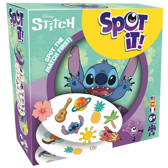 Asmodee - Zygomatic - Spot It! - Lilo & Stitch - Eco Box - Quick Observation Card Game - Fun Matching Game for Kids and Adults - For 2 to 8 Players - Ages 6 and up - Multilingual