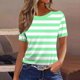 thumbnail image 2 of Camiseta de Manga Corta de Verano para Mujeres Delgada Moda Casual Impresa No Estructurada Cuello Redondo Mujer Manga Corta Tops Casual, 2 of 4