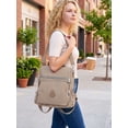 thumbnail image 3 of Spencer Women Backpack Purse Anti-theft Travel Backpack Ladies Shoulder Bags Waterproof Nylon Handbags Casual Daypack, Apricot, 3 of 11