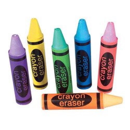 Set Of 36Crayon Shaped ErasersAssorted Colors. 2.5 Inch