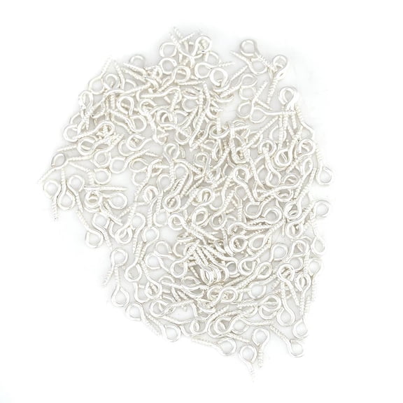 Mgaxyff 3Colors 200Pcs / Bag Eye Pins Eyepins Alloy Thread Screw Eye Hooks Jewelry Findings, Eyepins, Eye Pins
