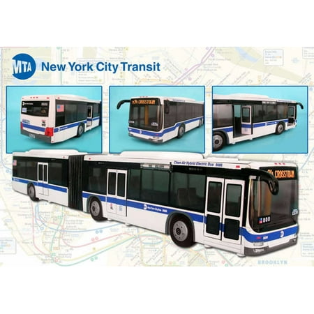 Mta Articulated Bus, White - Daron RT8563 - Diecast Model Toy (Best Mta Bus Time App)