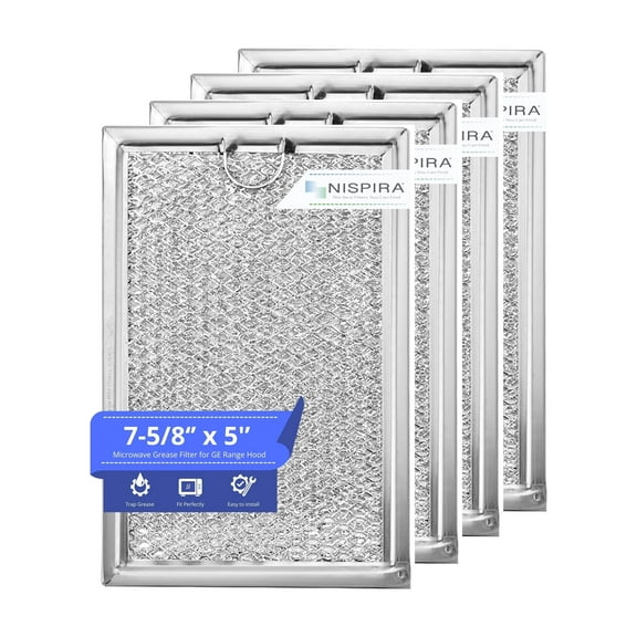 Replacement Microwave Grease Filter For GE WB06X10309 - 4 Filters