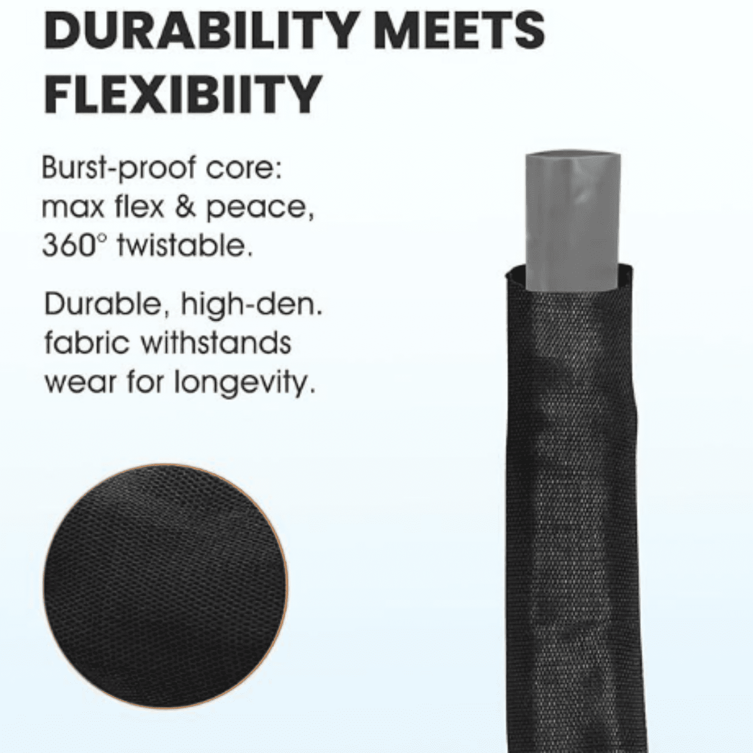2025 Upgraded 100FT Non-Expanding Garden Hose, Lightweight, Flexible Ultra-Light Water Hose, Burst-Resistant, Lead-Free, Anti-Kink, High-Pressure