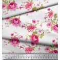 thumbnail image 3 of Soimoi Rayon Fabric Leaves,Rose & Peony Floral Print Fabric by The Yard 56 Inch Wide, 3 of 3