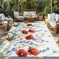 thumbnail image 3 of Fsddascl 4th of July Outdoor Rug for Patio/Deck/Porch, Non-Slip Large Area Rug 4 x 6 Ft, Independence Day Red Blue Flowers Indoor Outdoor Rugs Washable Area Rugs, Reversible Camping Rug Carpet, 3 of 5