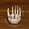 thumbnail image 4 of Hotpom Skeleton Hand Candle Holder, Heavy-Duty Resin Bone Finger Base, Spooky Tabletop Decor for Halloween, Gothic Home, Vampire, Witch, Zombie Party Centerpiece, 4 of 6