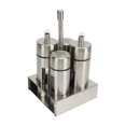 thumbnail image 1 of Oil Salt Cruet Set 304 Stainless Steel Vinegar Bottle Pepper Shaker with Base Stand for Kitchen Restaurant, 1 of 4