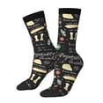 thumbnail image 2 of Uemuo Vegetable Quiche Pattern Women's Crew Socks, Soft Durable Breathable Moisture-Wicking with Odor Control Cotton socks, 2 of 9