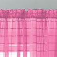 thumbnail image 2 of VCNY Home Lisa Bright Rose Solid Plaid Rod Rocket Light-Filtering Curtain Panel, 55" x 63", 2 of 5