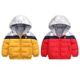 thumbnail image 5 of SILVERCELL 2-8Years Boys Girls Hooded Patchwork Jacket Thicken Warm Winter Snow Coat Outwear, 5 of 8
