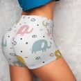 thumbnail image 4 of Lsque Little Elephant Pattern High Waisted Biker Shorts for Women-Tummy Control Fitness Athletic Workout Running Yoga Gym Shorts,Moisture-Wicking-XX-Large, 4 of 9