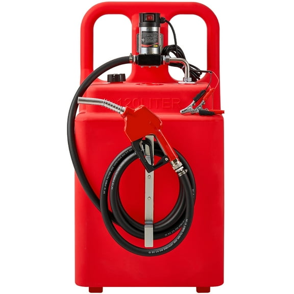 KFFKFF Fuel Storage, 32 Gallon, Movable Fuel Container with 12V DC 10GPM Electric Fuel Circulation Pump, 13 ft Dispensing Hose & Auto-sealing Spout, Fuel Carrier for Motorboats, ATVs, Generators