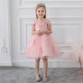 thumbnail image 6 of Zwiiyzr 3-10 Years Girls Princess Princess Sparkle Tulle Dress Flower Girls Sequin Dresses Long A Line Wedding Party Ball Gown Pink, 6 of 9