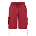 thumbnail image 5 of Men's Casual Shorts Memory Boy Mens Fitness Shorts for Exercise Casual Tie Tie Band Foam Star Mens Basketball Long Quick Shot Men Athletic Men 15763 Summer Men's Tethered Leisure Sports Red XL, 5 of 8