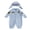 Sky Blue, variant on RUINIXCW Toddler Baby Boy Pilot Uniform Outfit Infant Baby Boys Halloween Costume Baby Flight Suit Long Sleeve Zipper Jumpsuit Romper with Hat Spring Fall Winter Clothes
