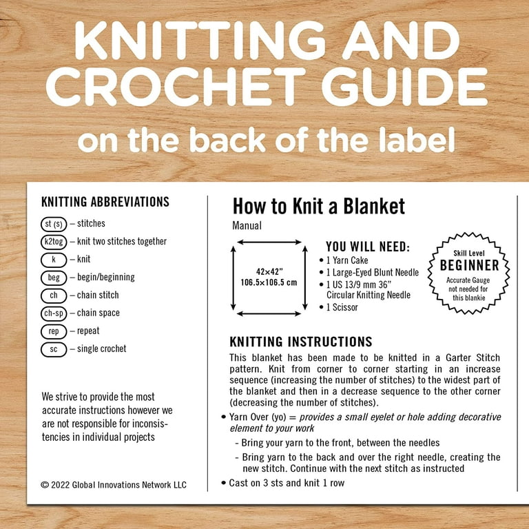 J Mark Chunky Blanket Yarn for Knitting 437 yd. 28 oz. (800 g) & Crocheting, Thick Yarn Balls, Circular Knitting Needle, Crochet Hooks, Measuring