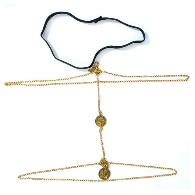 Chaîne de Corps de Bijoux de Cuisse Vintage Extensible en Couches pour la Jambe