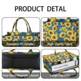 thumbnail image 4 of Large Capacity Tote Bag,Blue Sunflower Pattern Handbag Fashion Luxury Tote Bag,15.7"x13"x 5.1" Inches,Laptop Compatible, 4 of 6