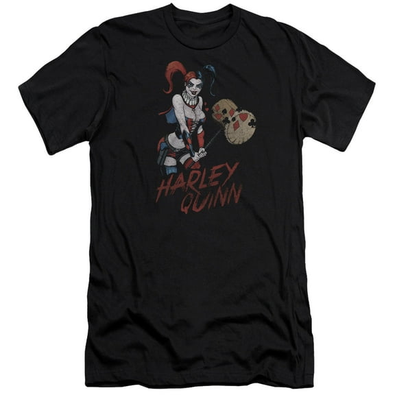 JLA Justice League Harley Hammer S/S Adult 30/1 T-Shirt Black