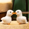 thumbnail image 2 of Simulation Yellow Duck Plush Toy Lifelike White Duck Plushies Long Hair Animal Doll Sleeping Gift, 2 of 8