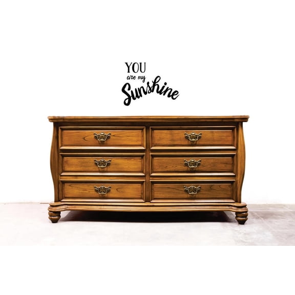 Custom Decals You Are My Sunshine Wall Art Size: 16 Inches x 24 Inches Color: Black