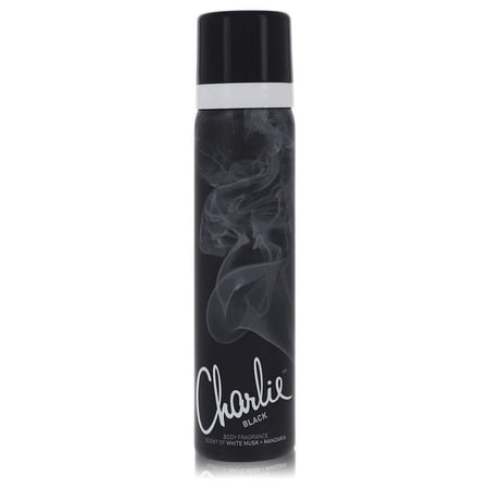 Charlie Black by Revlon Body Fragrance Spray 2.5 oz for Female