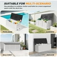 thumbnail image 3 of Matladin 75 Gallon Outdoor Deck Box with Wheels, Collapsible Plastic Storage Container with Lid, 17lbs Lightweight, Easy Set Up, 3 of 8