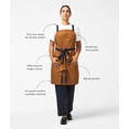 thumbnail image 4 of hedley & bennett Crossback Apron - Crossback Chef Apron with Pockets - 100% Cotton Canvas, 8oz - Caviar, 4 of 7