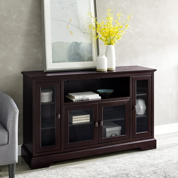 Walker Edison HighboyStyle Wood Media Storage TV Stand Console for TVs