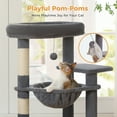 thumbnail image 6 of PAWZ Road 36" Cat Tree for Indoor Cats with Cat Condo Scratch Posts Cozy Hammock and Scratch Ladder, Dark Gray, 6 of 10