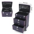 thumbnail image 4 of Large Capacity Cosmetic Nail Polish Organizer Rolling Makeup Trolley Train Case, 4 of 24