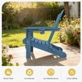 thumbnail image 4 of KINGYES Folding Adirondack Chair with Cup Holder, HDPE All-Weather Folding Adirondack Chair, Fir Pit Chairs for Patio Garden Backyard, 4 of 8