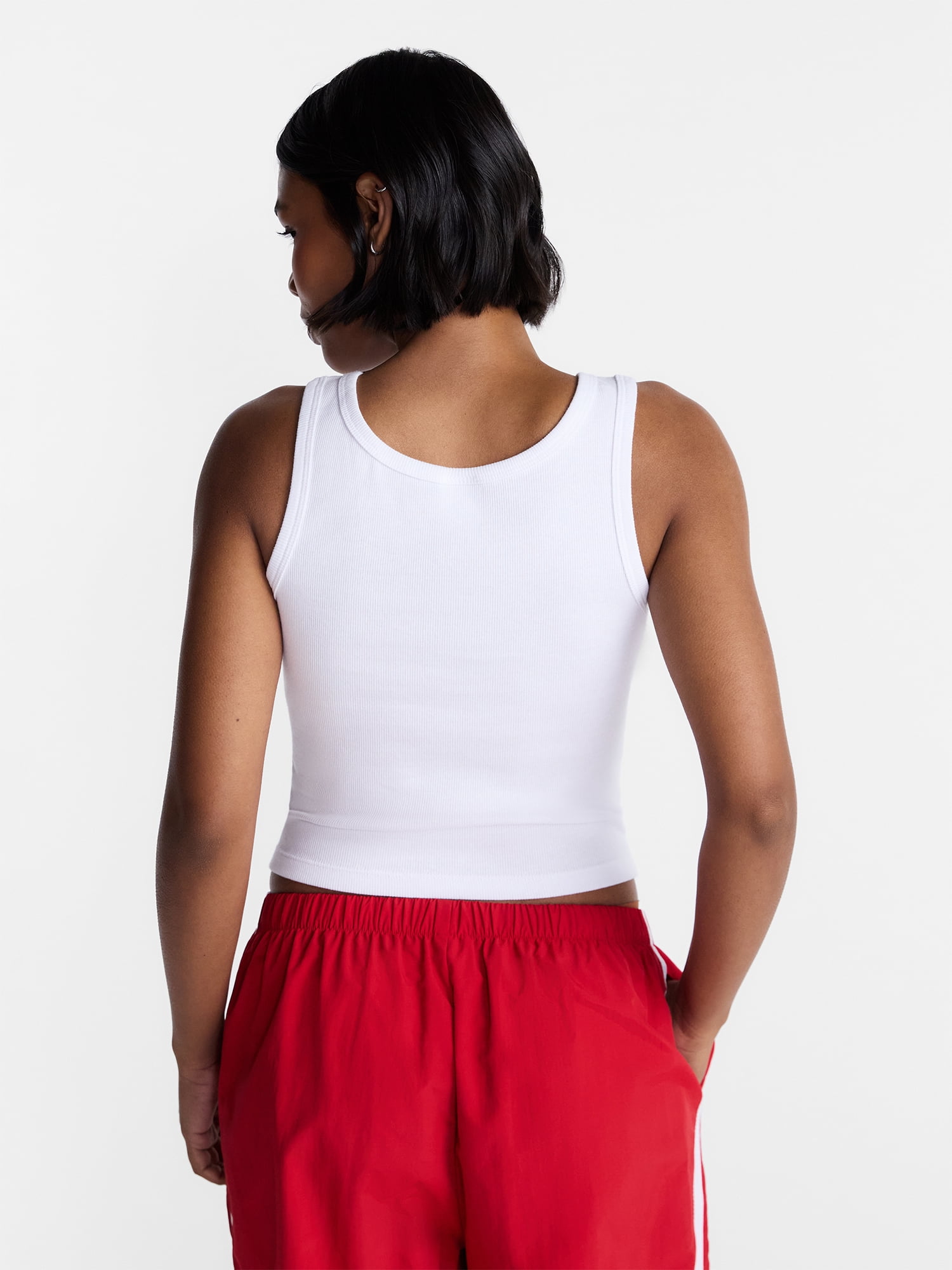 No Boundaries Ribbed Graphic Game-Day Tank Top, Women's and Women's Plus Sizes XXS-4X