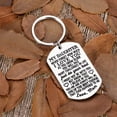 thumbnail image 5 of Stainless Steel Inspirational Keychain “Never Forget How Much I Love You” | Motivational Letter Keychain from Mom or Dad | Gift for Son Daughter Keepsake, 5 of 6