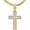 Gold, variant on Men's Gold Plated Iced CZ Cross Pendant 20" Miami Cuban Chain Necklace Hip Hop MCP 2044 G1