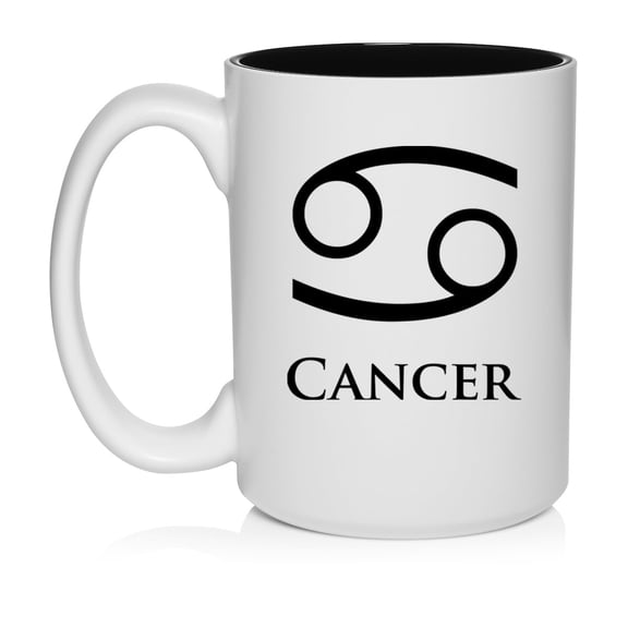 Cancer Zodiac Horoscope Ceramic Coffee Mug Tea Cup Gift (15oz White)