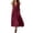 Wine, variant on Tqcoqu Women's Twist Front Tiered Maxi Dress with Pockets,Sleeveless V-Neck Flowy Sundress for Vacation Beach,Black Women's S-XXL