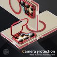 thumbnail image 5 of ELEHOLD Clear Frosted Rugged Case For Samsung Galaxy S23 Ultra Magnetic Shockproof Cover, MagSafe Compatible, Skin-Friendly, With Metal Lens Protection Frame Kickstand, Red, 5 of 9