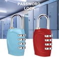 thumbnail image 3 of Fairnull Digit Password Lock High Durability Vibrant Color Compact Size Carry Easily Wide Application Rust-proof Zinc Alloy Colorful 4 Digit Combination Padlock Code Lock Home Supplies, 3 of 8