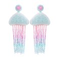 thumbnail image 2 of YYKihy 2024 Summer Ocean Resort Handmade Beaded Earrings Cute Cartoon Sea Animal Handmade Rice Beaded Earrings, 2 of 9