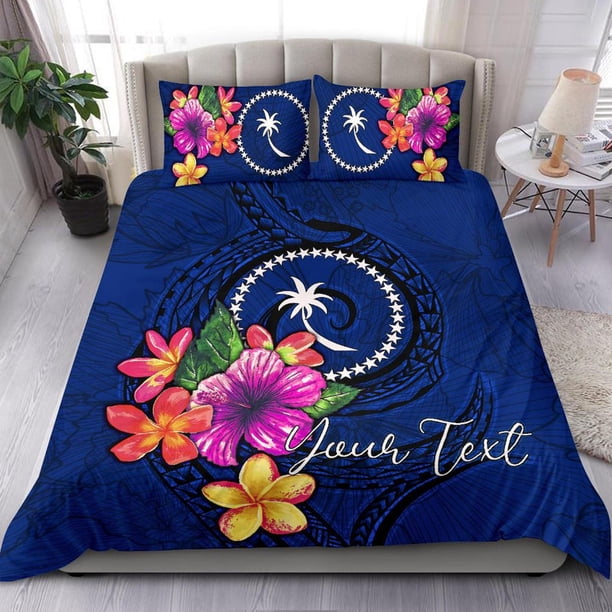 Juego de cama personalizado Micronesia - Chuuk Juego de funda nórdica Floral con
