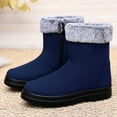 thumbnail image 5 of Gyexs Women's Snow Boots Knee High, Winter Shoes for Women 2025 Dressy, Fuzzy, Buckle, Riding, Snip Toe, Women's Fashion, Blue, Size 6.5, 5 of 8